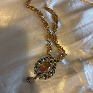 Elegant Gold and Brown Beaded Necklace